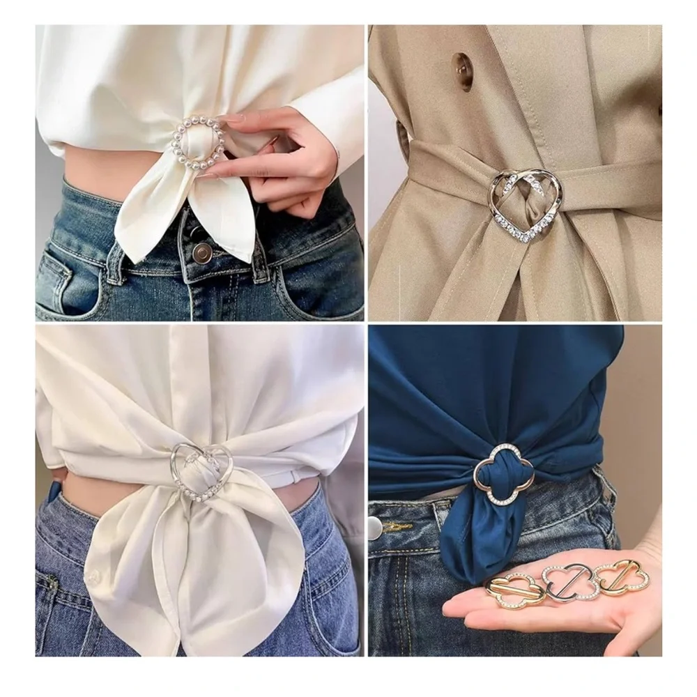 🆕 20 Pcs Scarf Ring and Slides for Scarves, Scarf Rings Clip Pin T Shirt